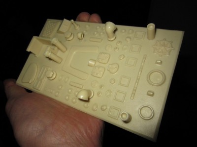 All 68 fittings including the rudder servo mount, on one casting.