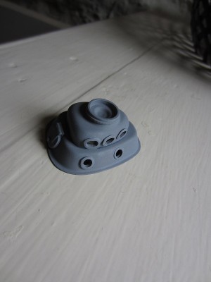 The completed assembly was sprayed with primer.