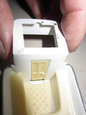 Having slotted the components together they were glued with solvent weld adhesive.