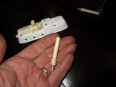 The resin cast funnels were made up from three individual components.