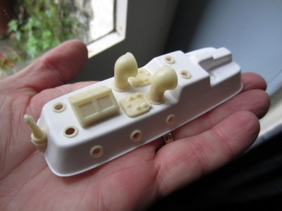 The remaining resin fittings were added to the boiler room roof.