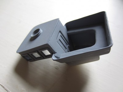 The cabin/cockpit unit in primer.
