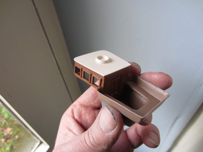 The cabin roof was painted the same colour as the hull.