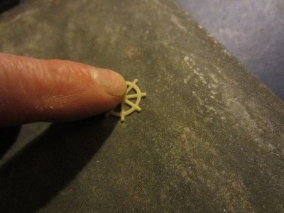 A fine sanding block was used to dress the cut surface.