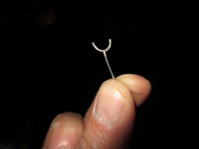 The 2 funnel cradles were made from 0.5mm copper wire.