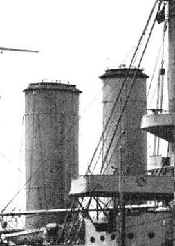 HMS Prince of Wales 1902 - Funnel Crop<br />SRC: Wikipedia